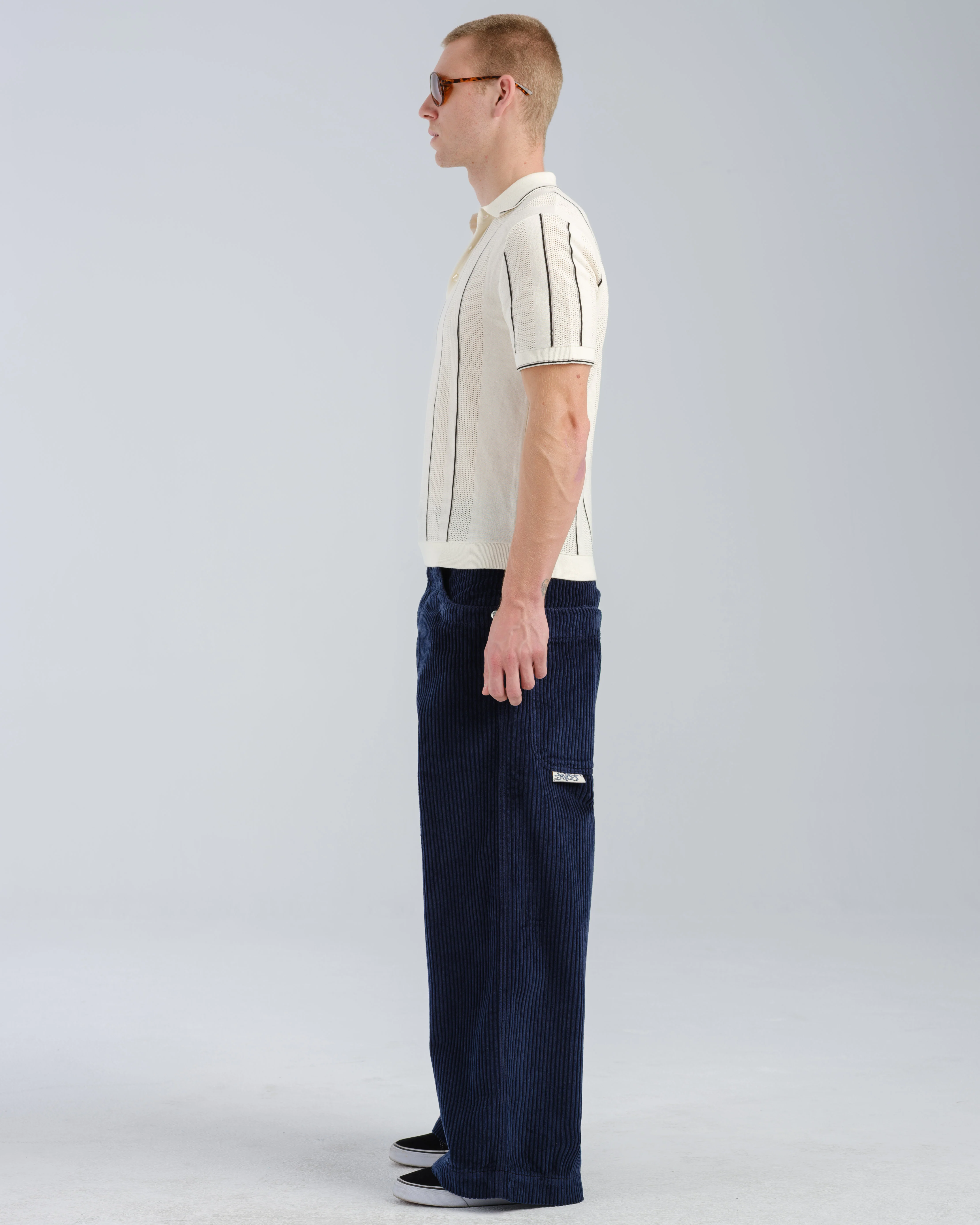 101 Twin Cannon. 26". 4 Wale Corduroy. Navy. - Image 4