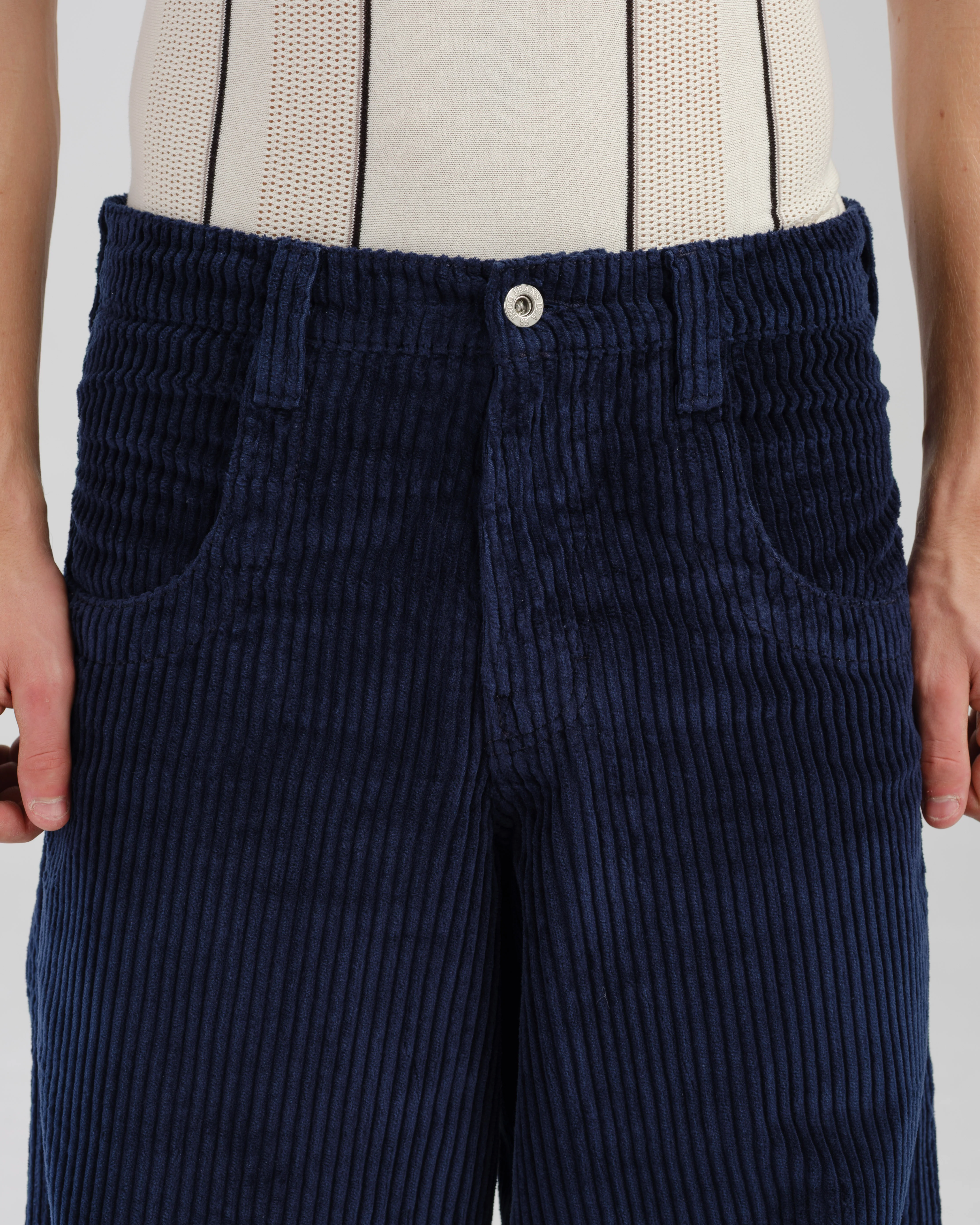 101 Twin Cannon. 26". 4 Wale Corduroy. Navy. - Image 6
