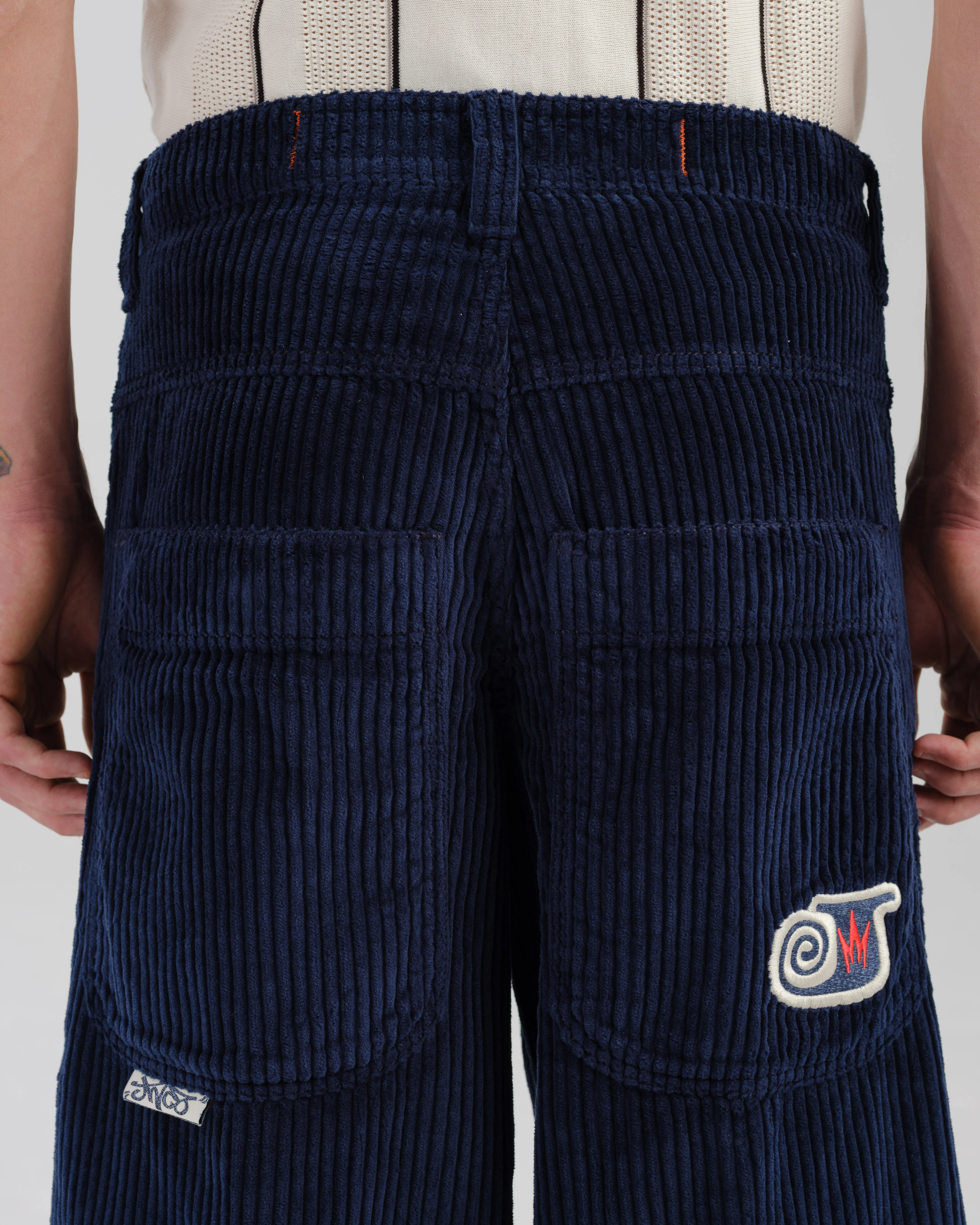 101 Twin Cannon. 26". 4 Wale Corduroy. Navy. - Image 8