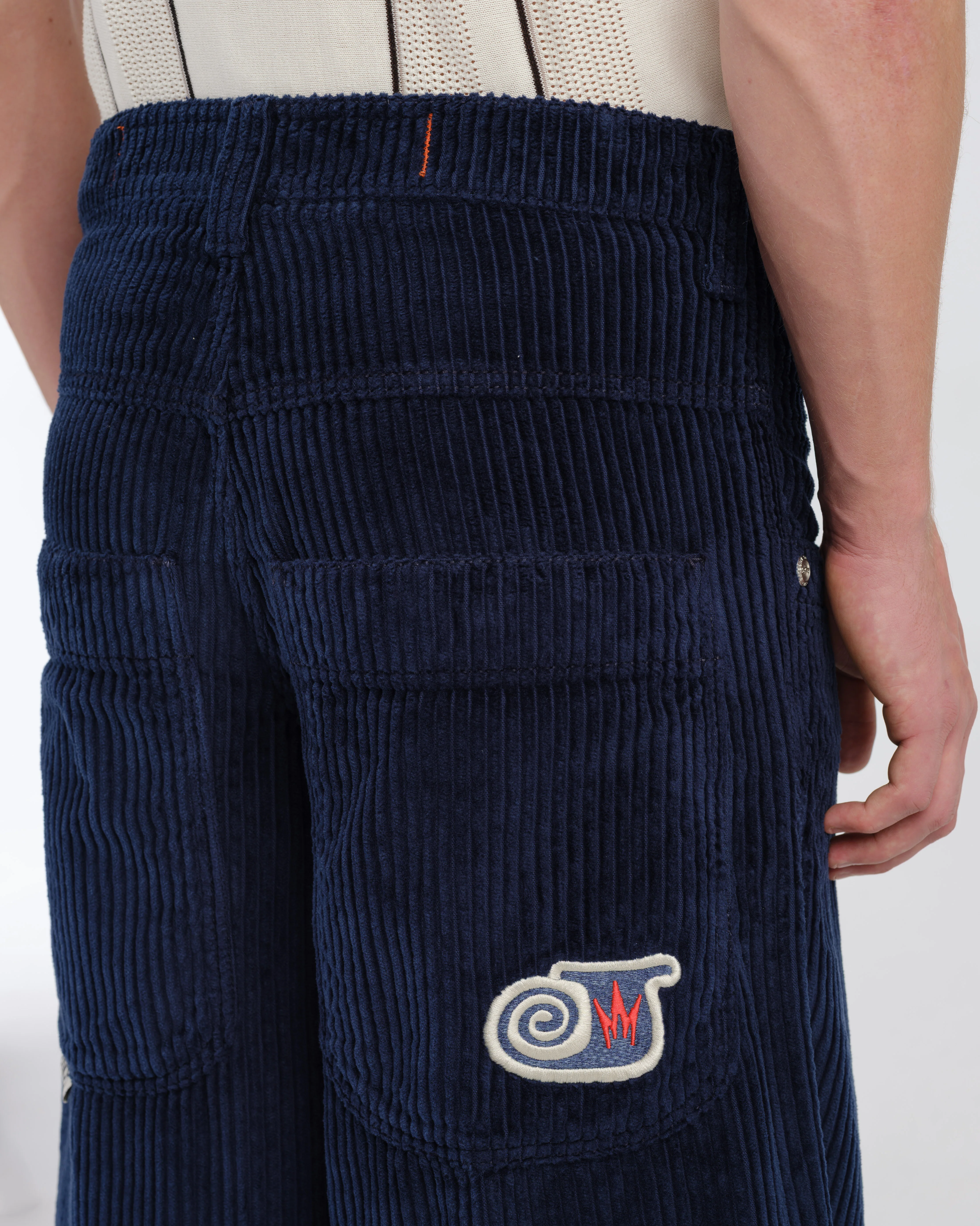 101 Twin Cannon. 26". 4 Wale Corduroy. Navy. - Image 9