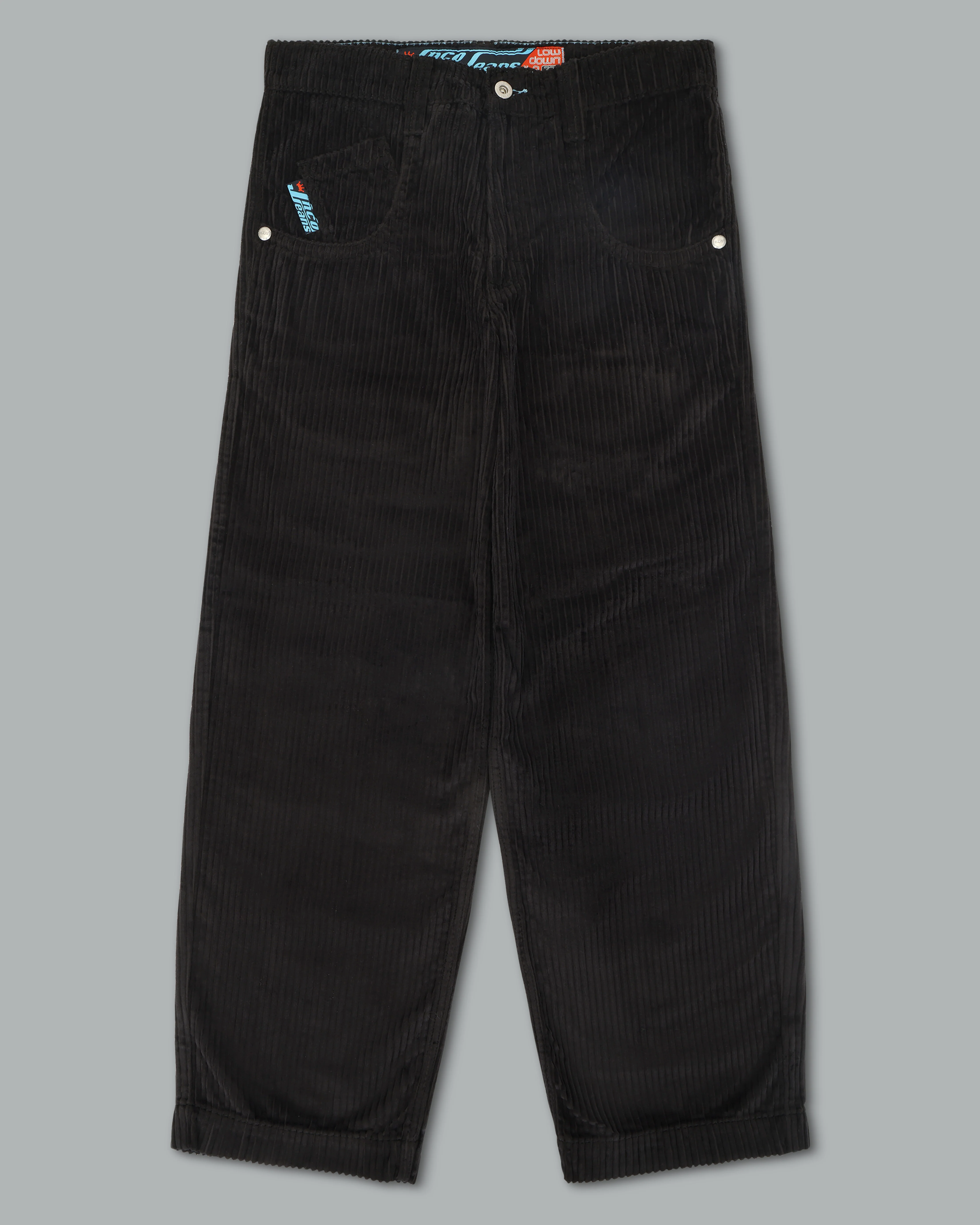 169 Low Down. 20". 4 Wale Corduroy. Black. - Image 12