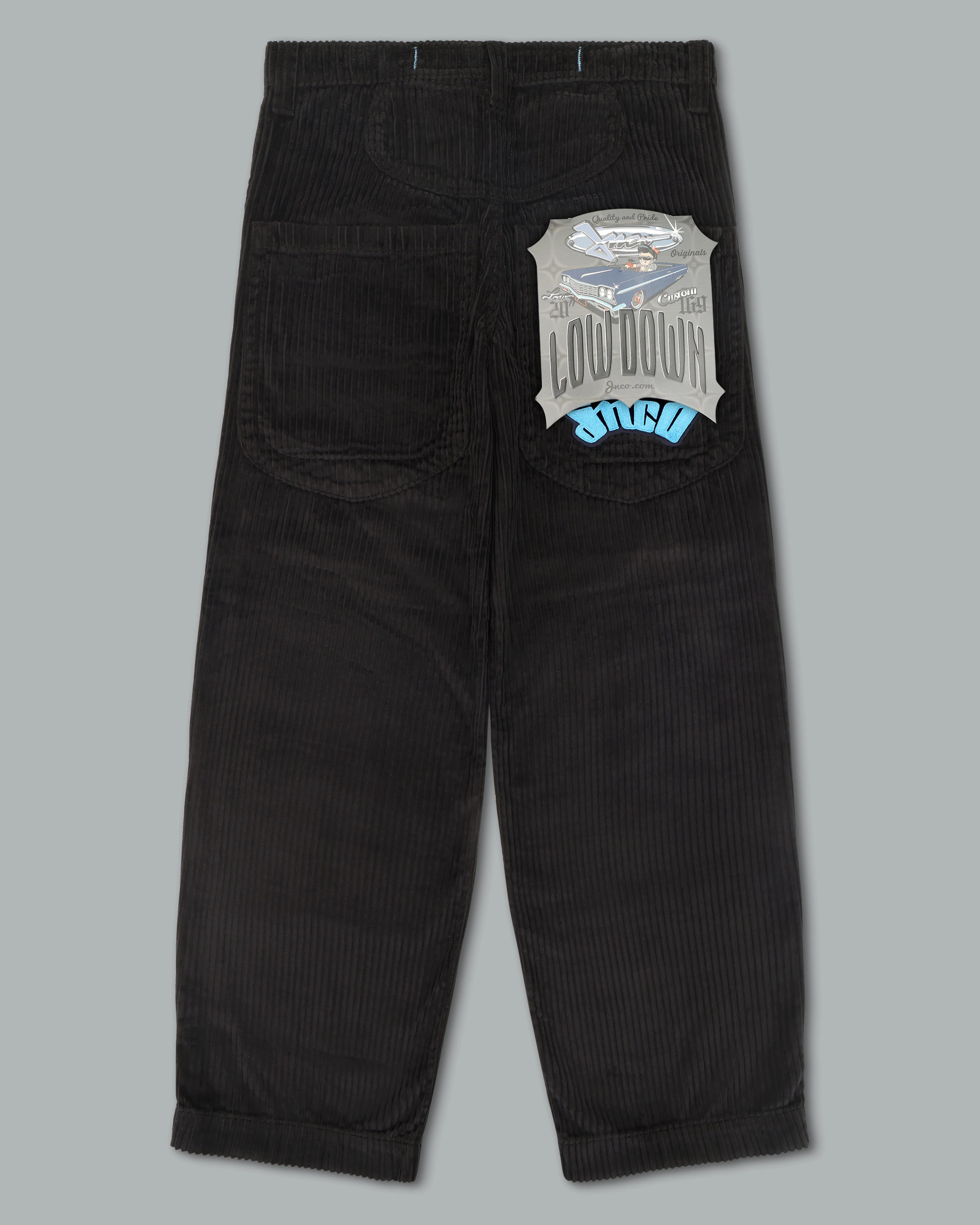 169 Low Down. 20". 4 Wale Corduroy. Black. - Image 13