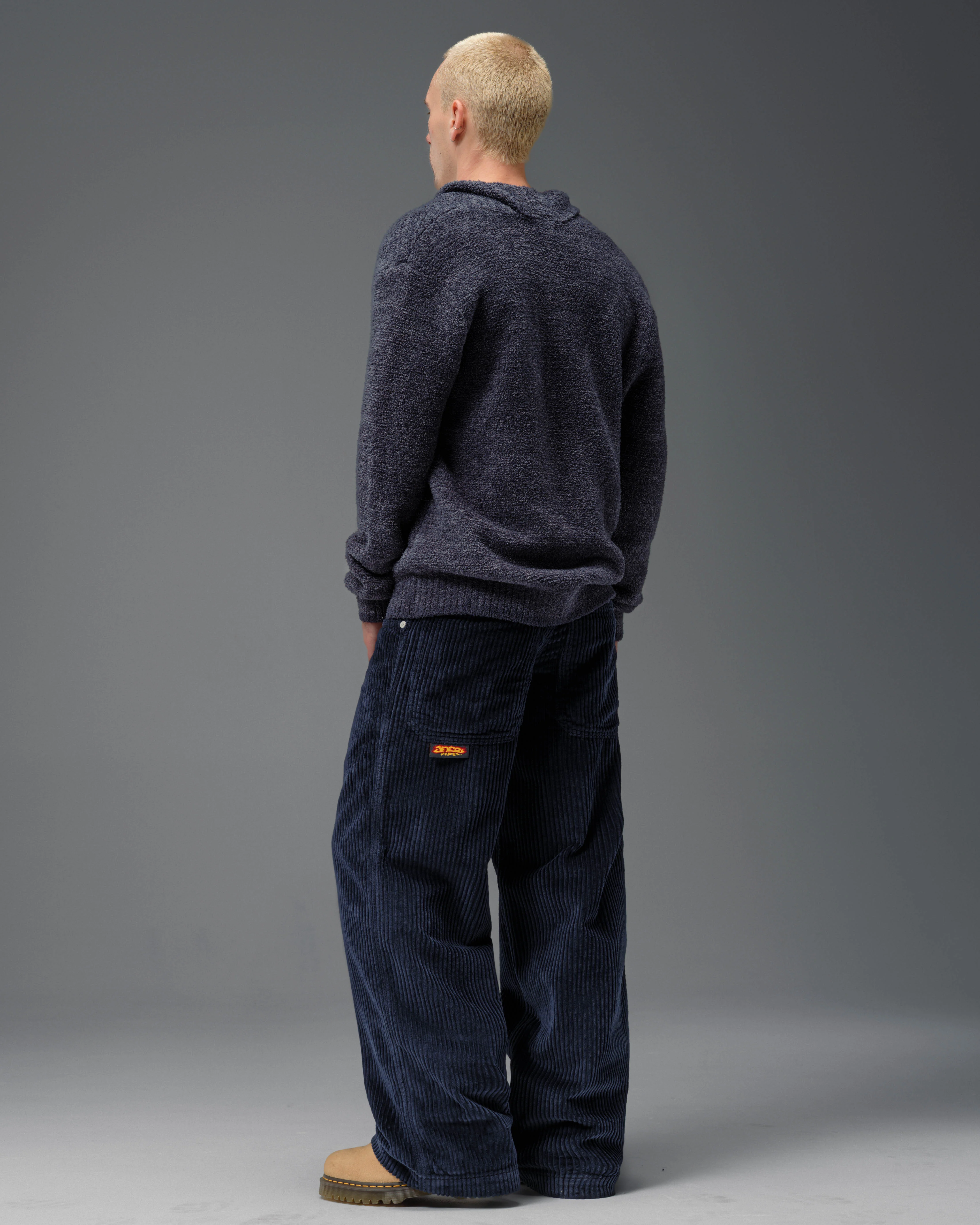 179 Pipes. 23". 4 Wale Corduroy. Navy. - Image 7