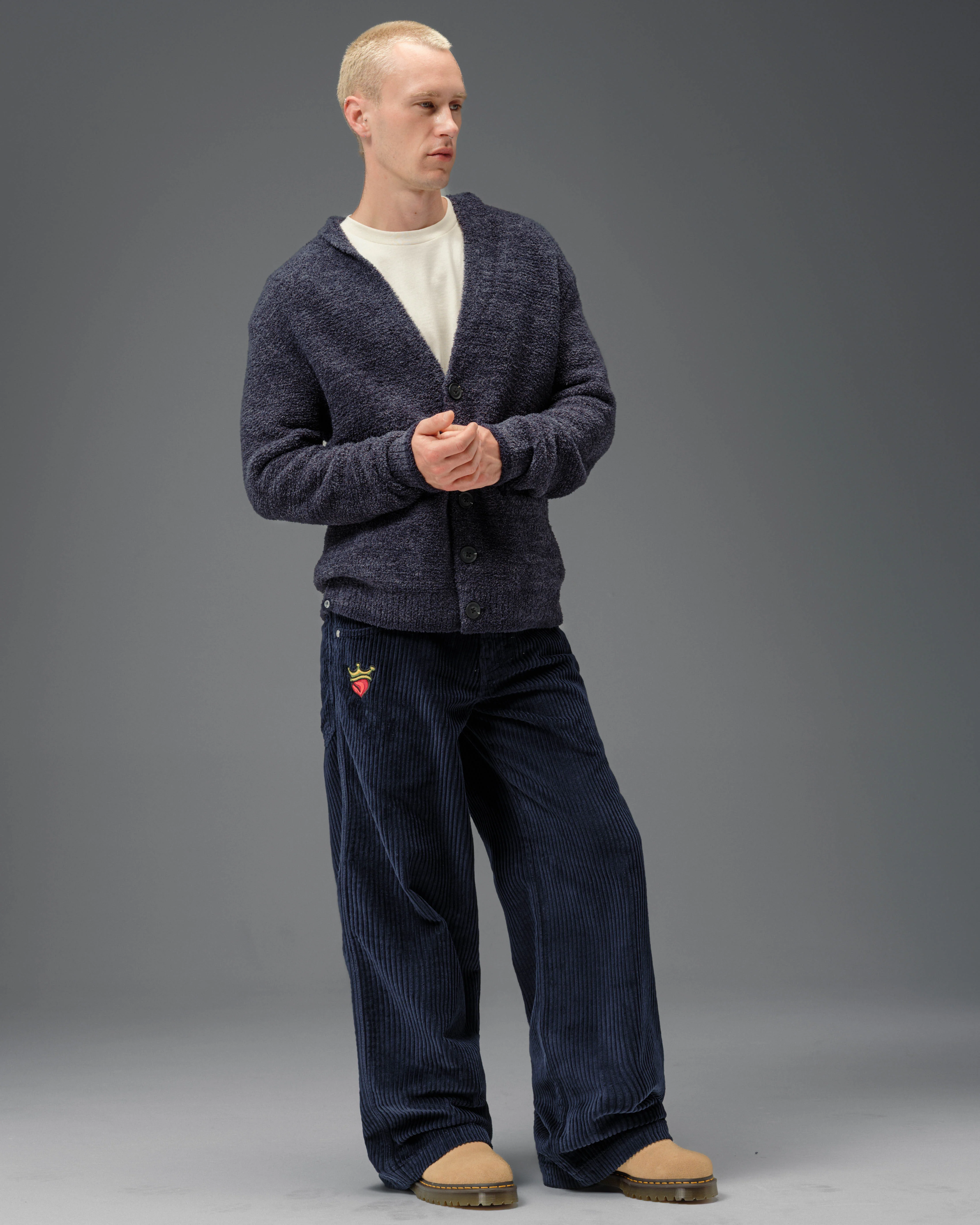 179 Pipes. 23". 4 Wale Corduroy. Navy. - Image 9