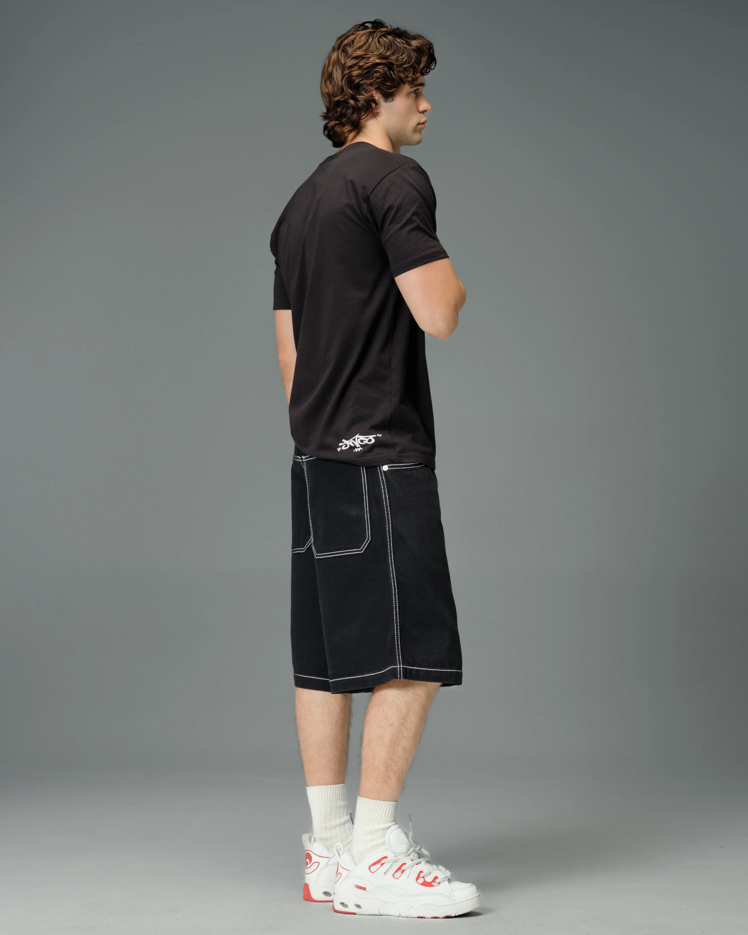 179 Pipes Shorts. 14" Inseam. Jet Black. - Image 7