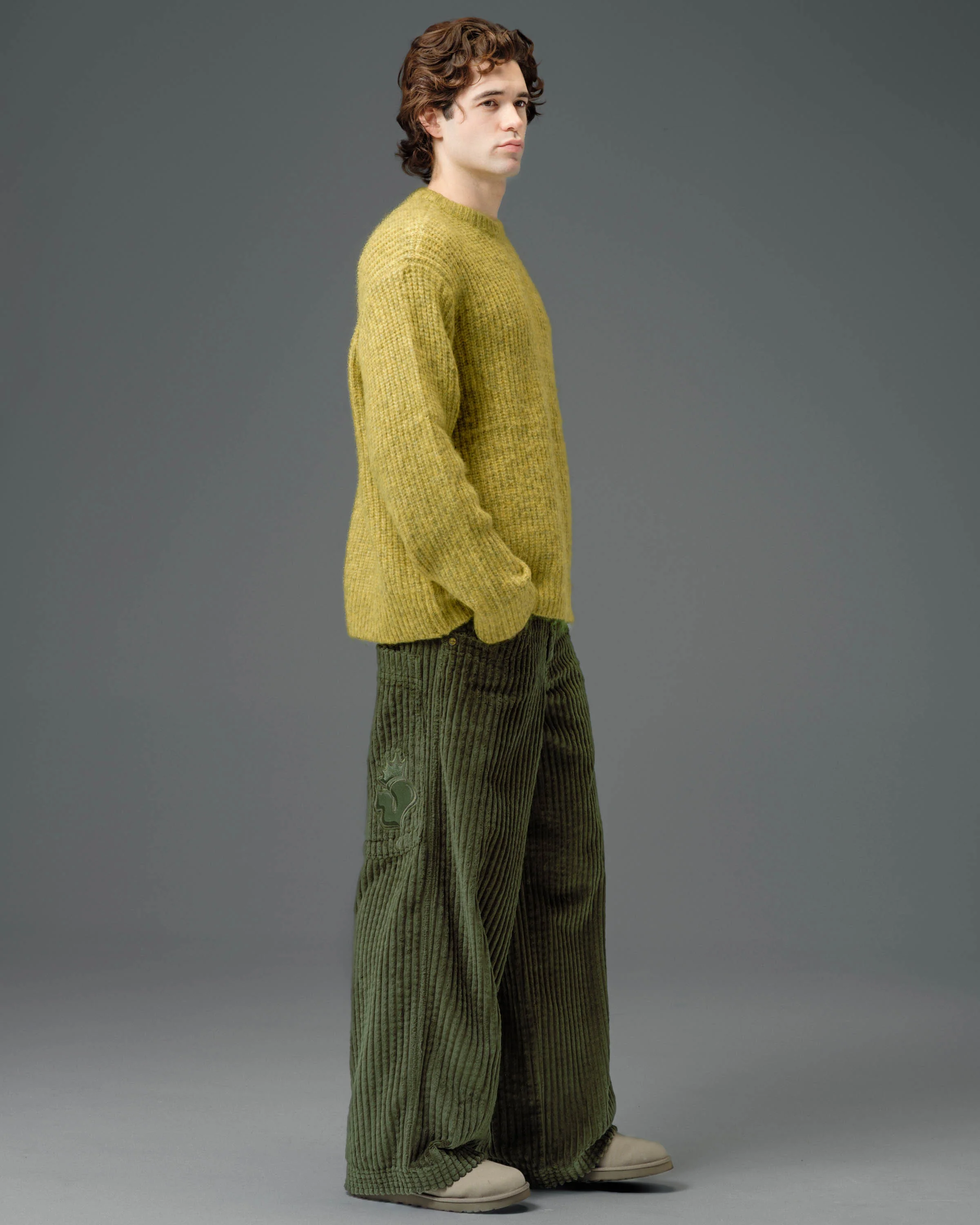 Jester. 26". 2 Wale Corduroy. Moss. - Image 10