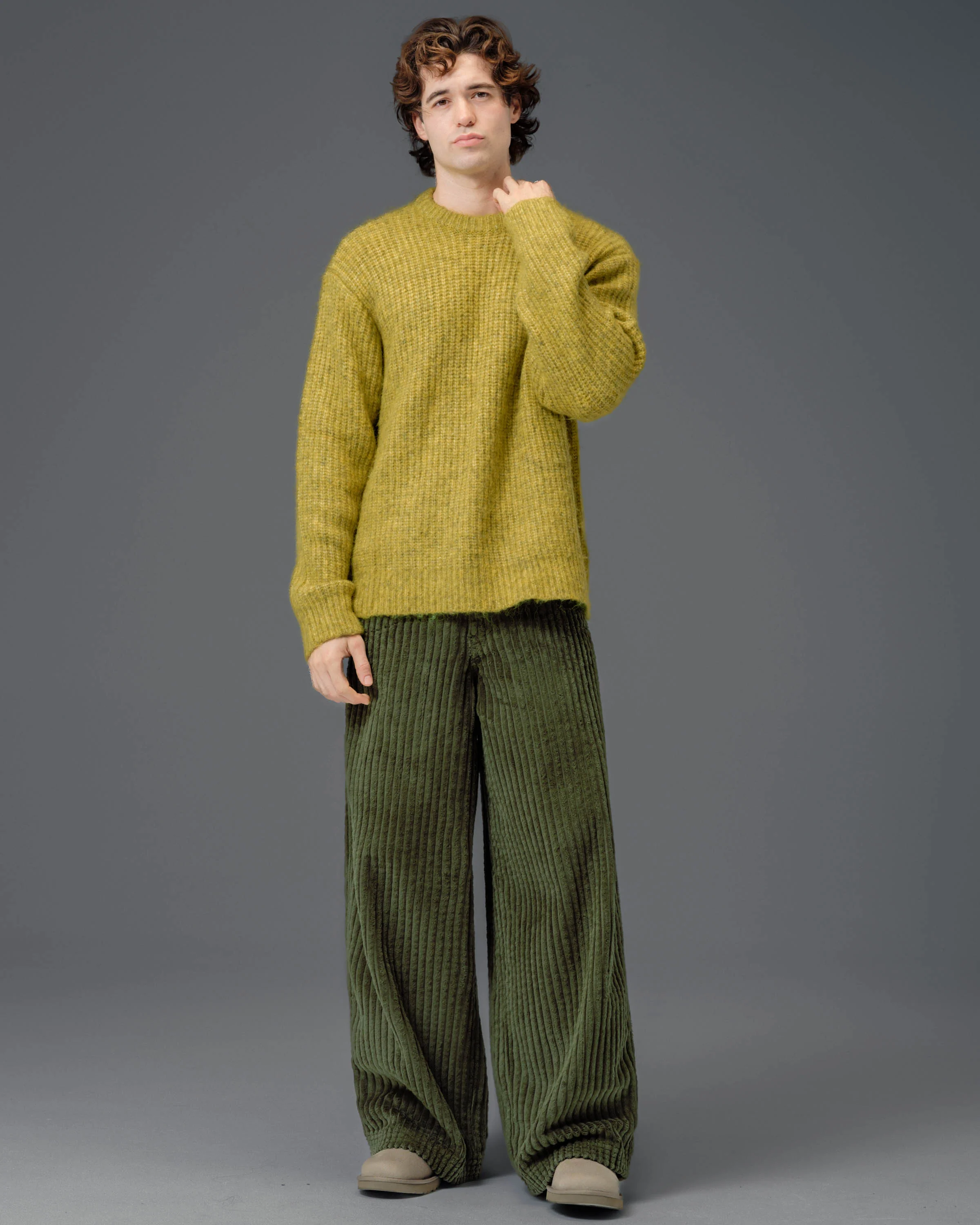 Jester. 26". 2 Wale Corduroy. Moss. - Image 3