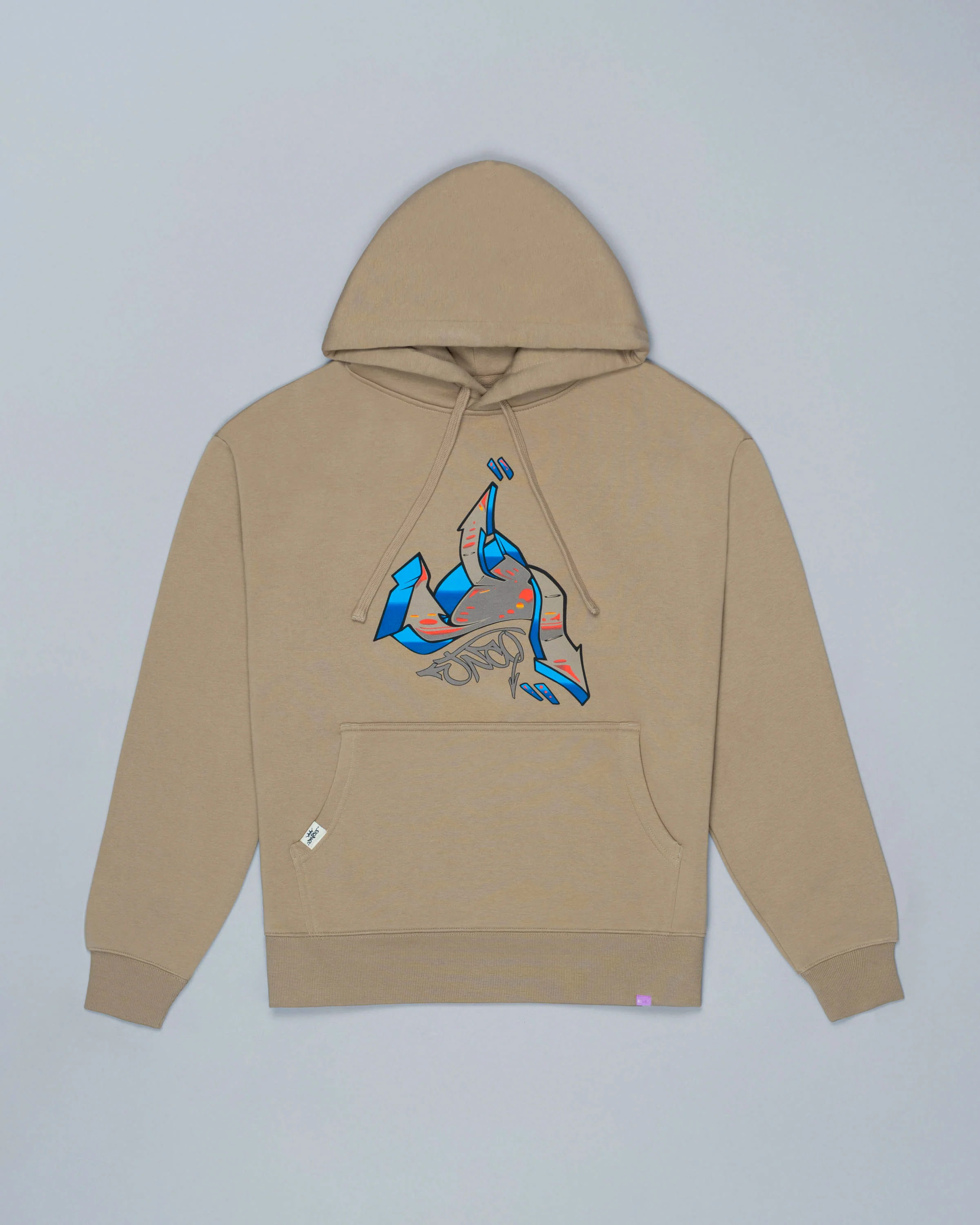 Left Side Hoodie. Sand.