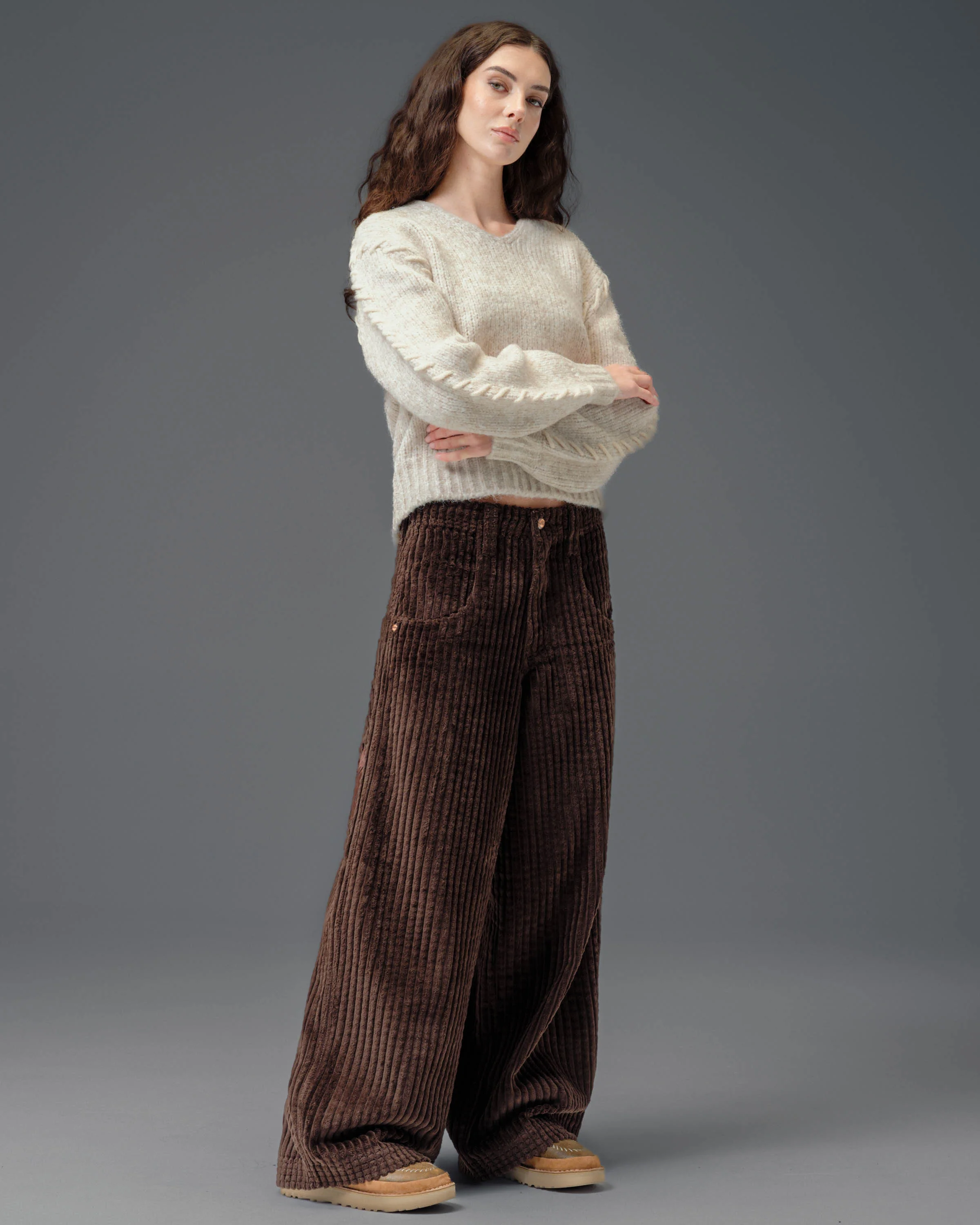 W Jester. 26". 2 Wale Corduroy. Java Brown. - Image 9