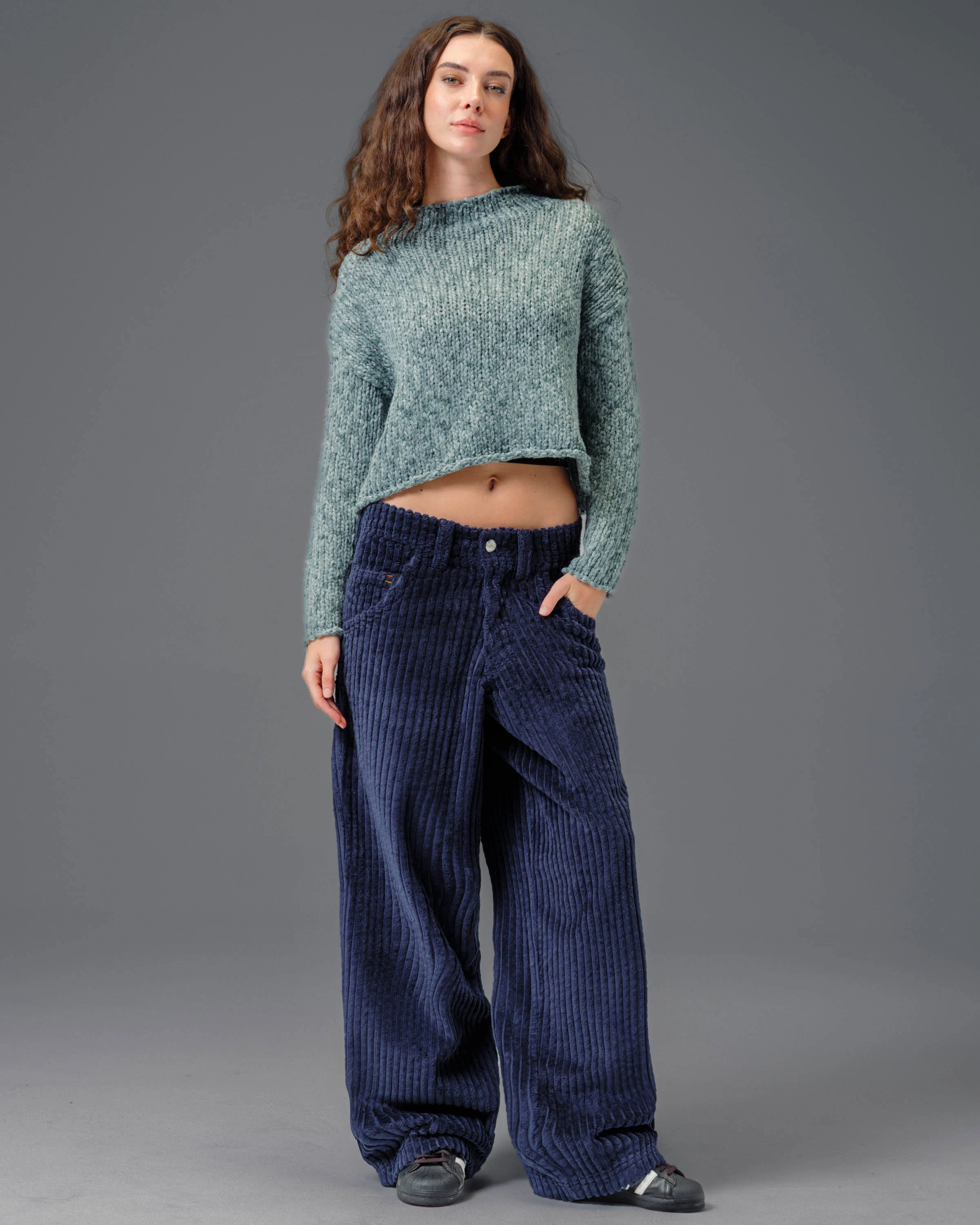 W Wizard. 24". 2 Wale Corduroy. Navy. - Image 3