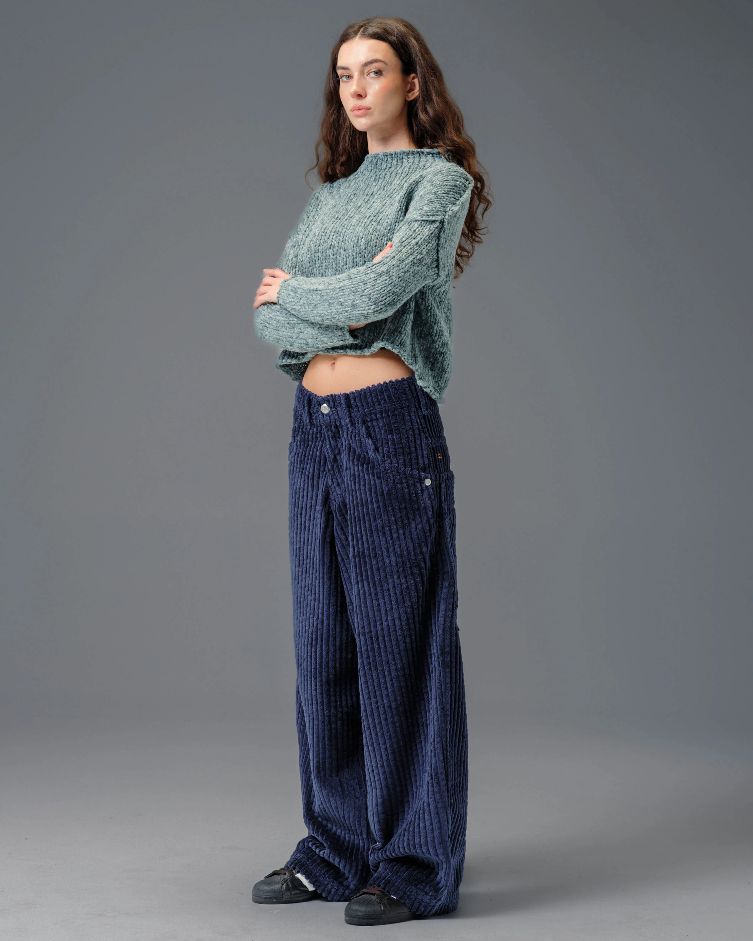 W Wizard. 24". 2 Wale Corduroy. Navy. - Image 4