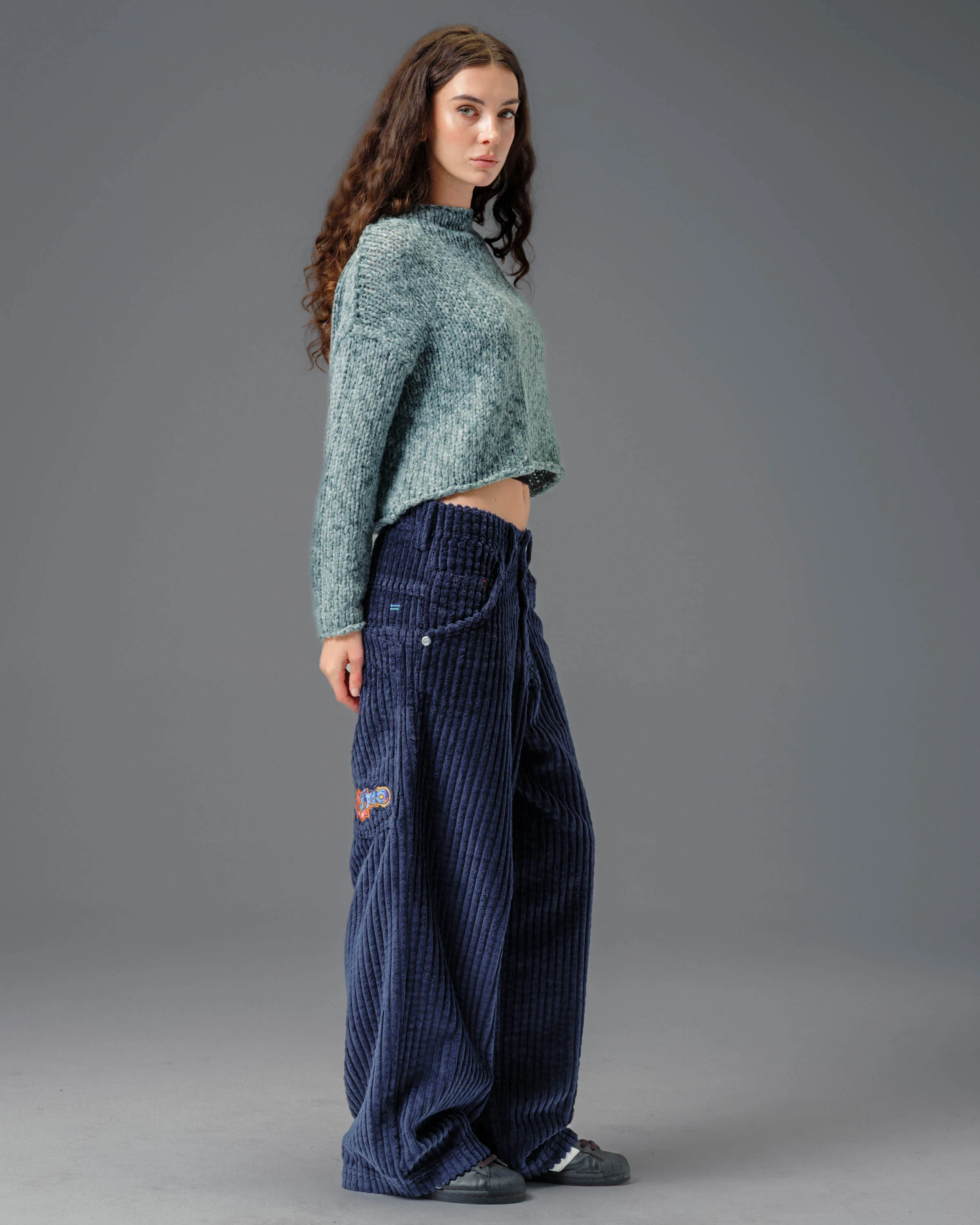 W Wizard. 24". 2 Wale Corduroy. Navy. - Image 9