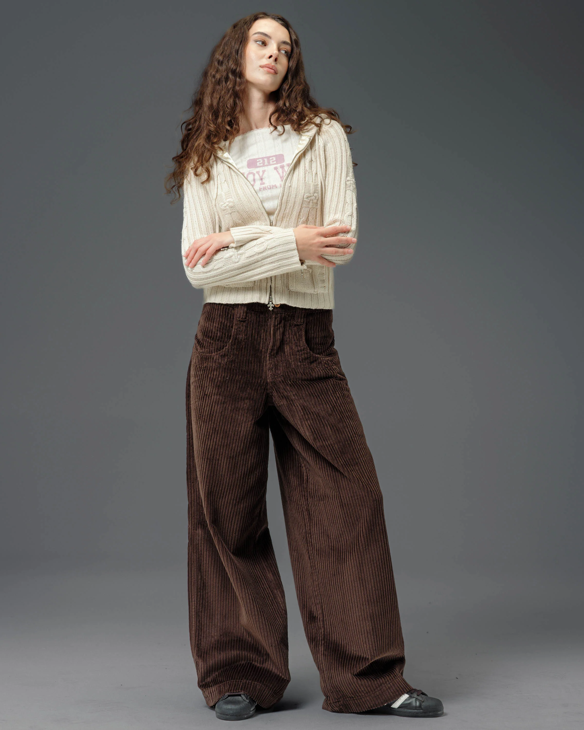 W101 Twin Cannon. 26". 4 Wale Corduroy. Java Brown. - Image 4