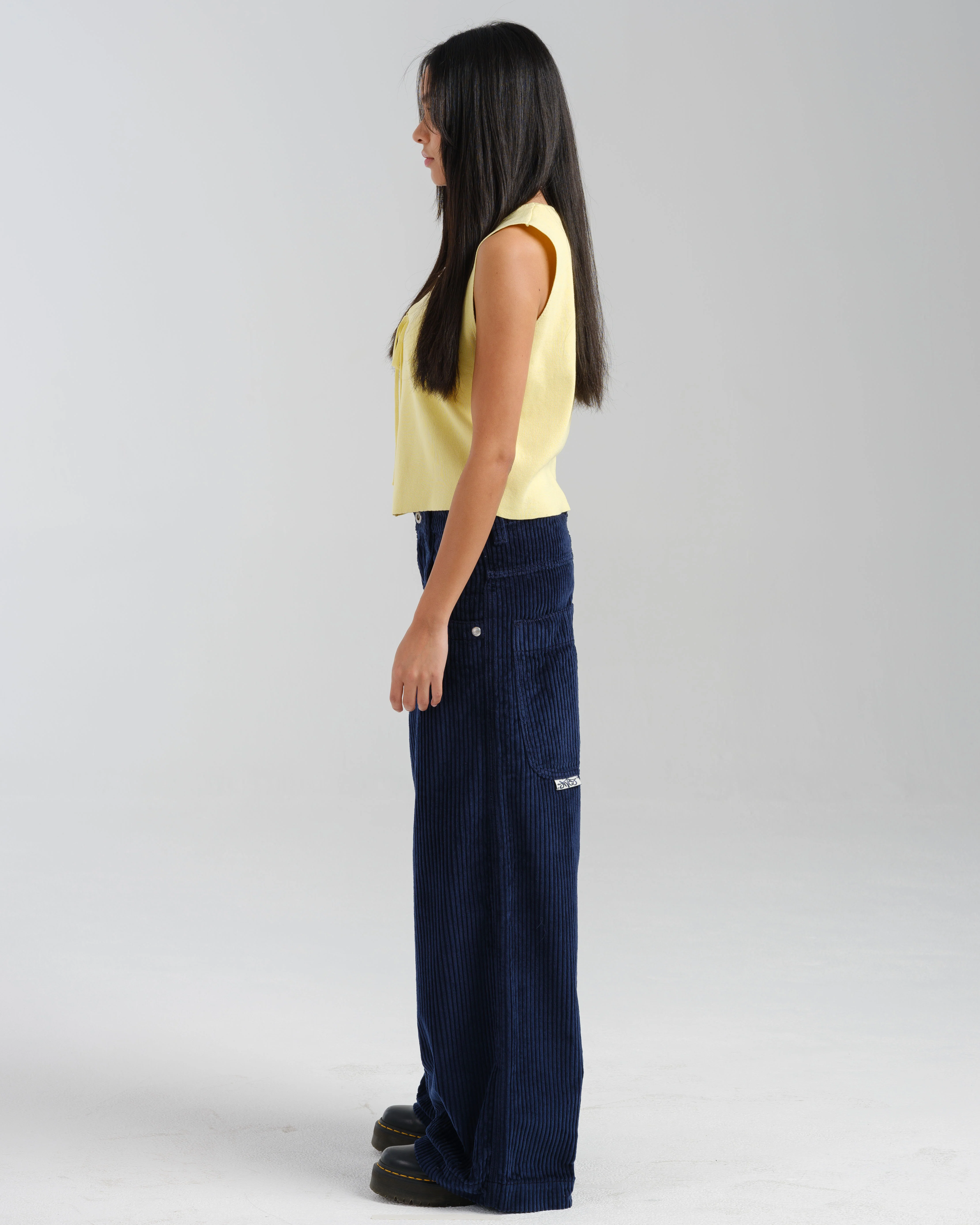W101 Twin Cannon. 26". 4 Wale Corduroy. Navy. - Image 4