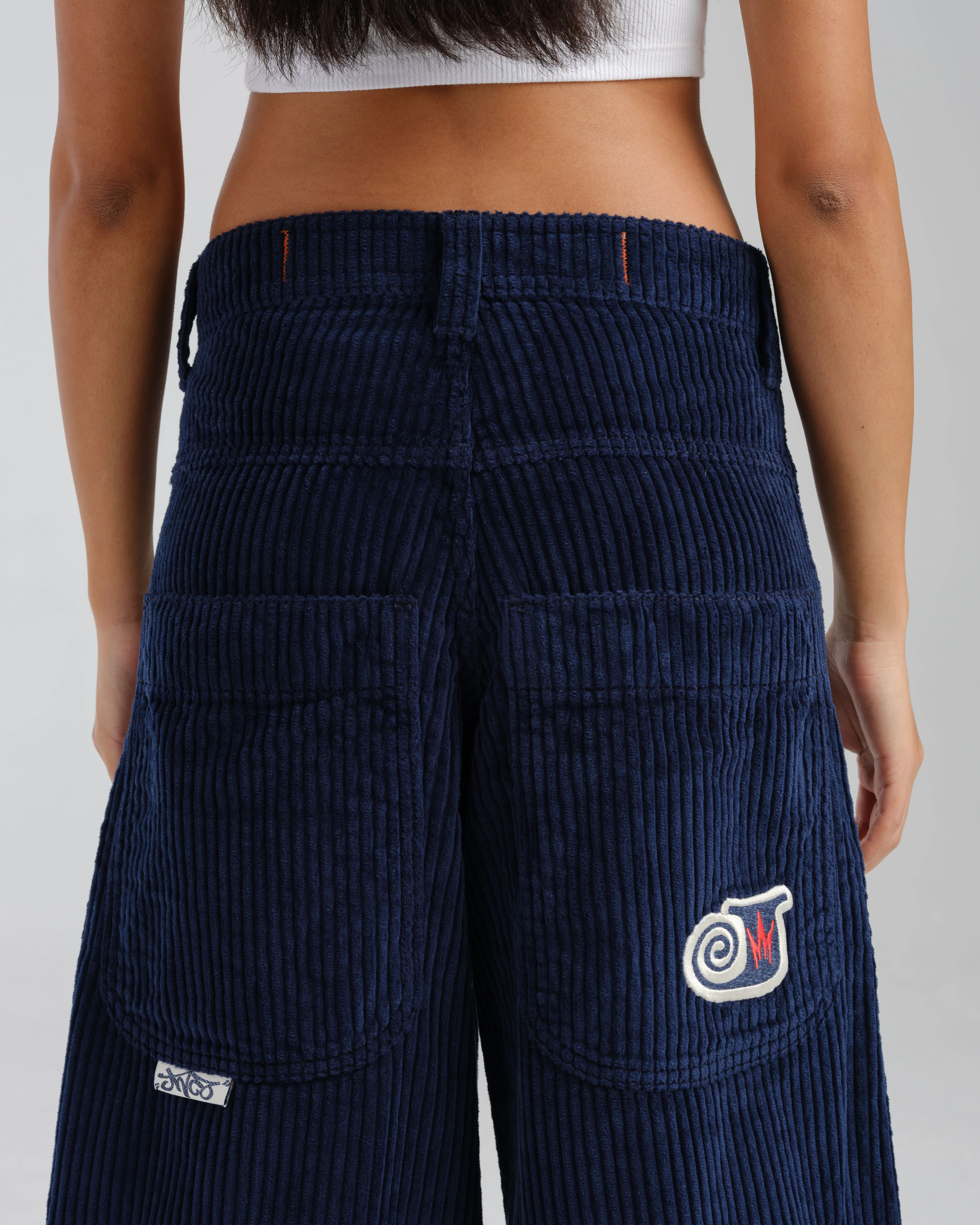 W101 Twin Cannon. 26". 4 Wale Corduroy. Navy. - Image 8