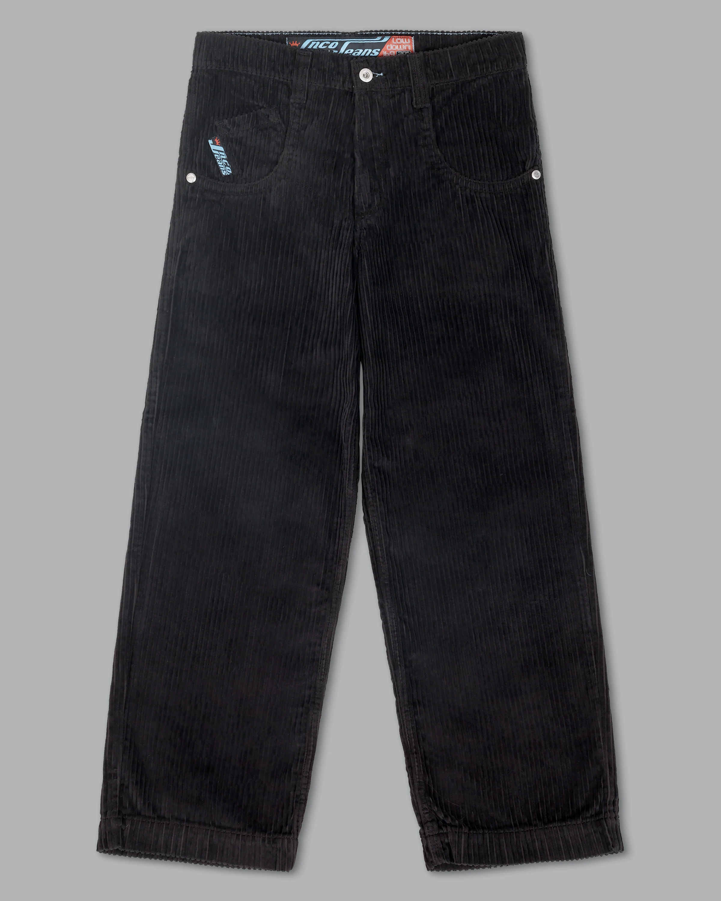 W169 Low Down. 20". 4 Wale Corduroy. Black. - Image 10