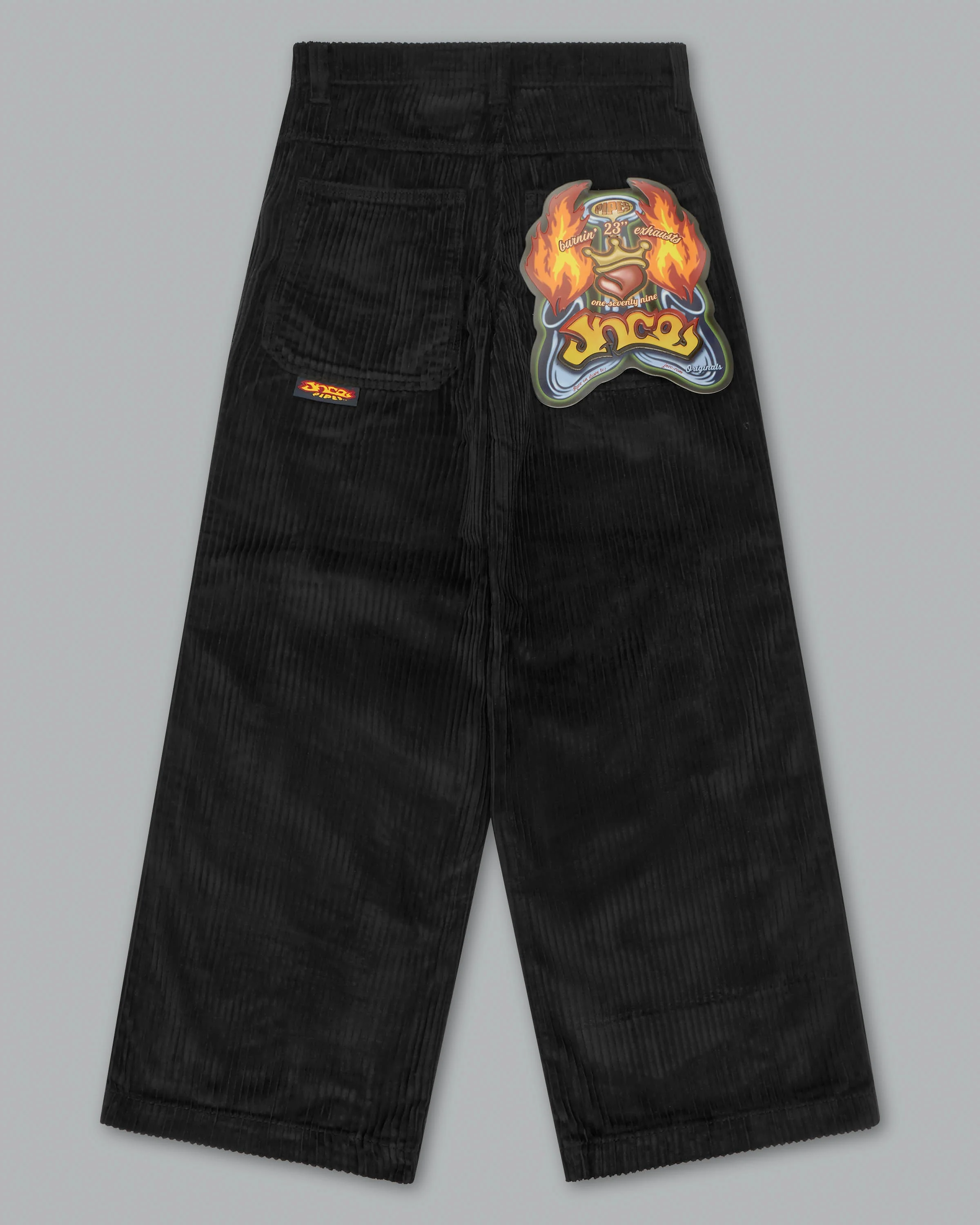 W179 Pipes. 23". 4 Wale Corduroy. Black. - Image 11