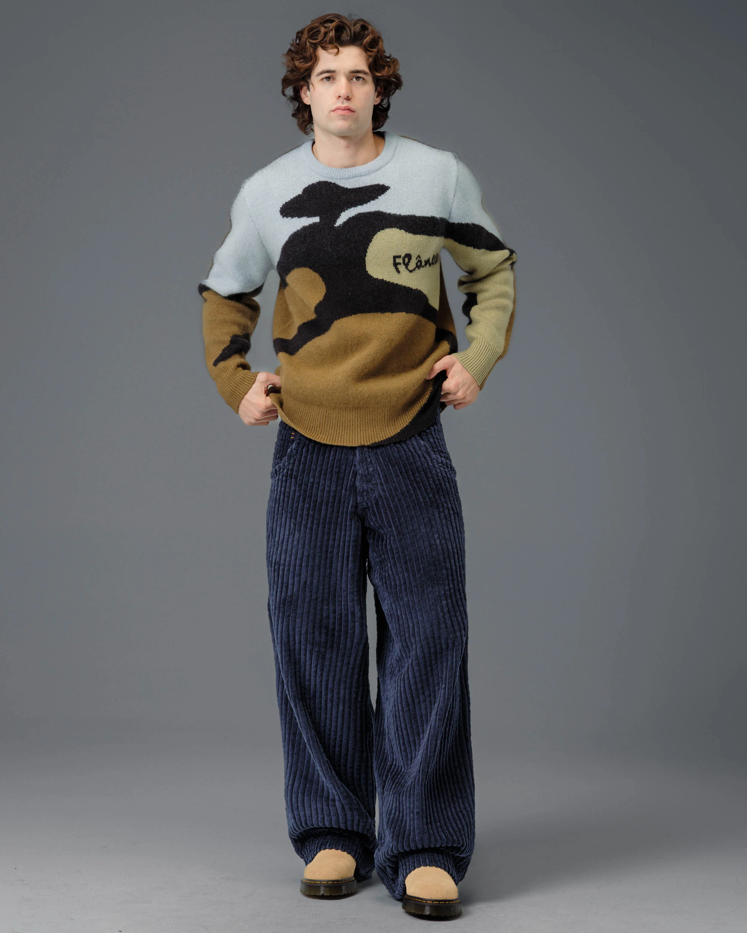 Wizard. 24". 2 Wale Corduroy. Navy. - Image 3